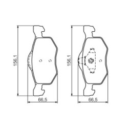 Brake Pad Set BOSCH 0986494361 OE Ref 4547849