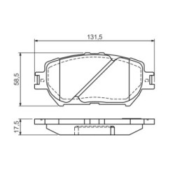 Brake Pad Set BOSCH 0986494363 OE Ref 04465 33240