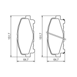 Brake Pad Set BOSCH 0986494382 OE Ref 45022-TL0-G51
