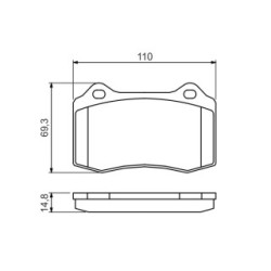 Plaquettes de frein BOSCH 0986494393 pour CITROËN, DS, JAGUAR, PEUGEOT, VOLVO BOSCH