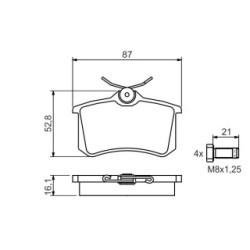 Jeu de plaquettes de frein BOSCH 0986494399 pour AUDI, CITROEN, DS, VAUXHALL et plus encore... BOSCH