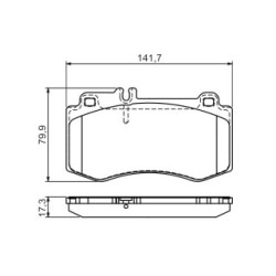 Jeu de plaquettes de frein BOSCH 0986494405 pour MERCEDES CLS, CLASSE E OE A0054207720 BOSCH