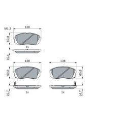 Brake Pad Set BOSCH 0986494422 OE Ref 58101C1A20 BOSCH