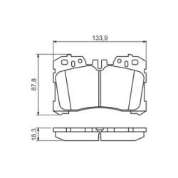 Brake Pad Set BOSCH 0986494423 OE Ref 044650W110