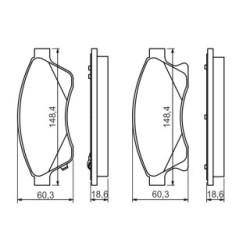 Brake Pad Set BOSCH 0986494433 OE Ref 13374966