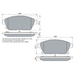 Jeu de plaquettes de frein BOSCH 0986494434 pour CHEVROLET, VAUXHALL OE 13301234 BOSCH