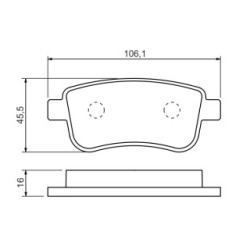 Jeu de plaquettes de frein BOSCH 0986494452 OE 440601416R BOSCH