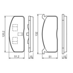 Brake Pad Set BOSCH 0986494457 OE Ref V91181001