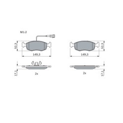 Brake Pad Set BOSCH 0986494463 OE Ref 77365811