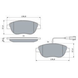 Brake Pad Set BOSCH 0986494464 OE Ref 5741585
