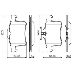 Jeu de plaquettes de frein BOSCH 0986494480 pour JAGUAR XF, XJ, XK OE C2D3792 BOSCH