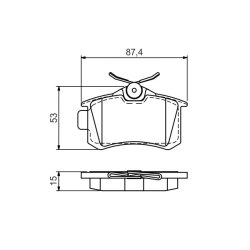 Jeu de plaquettes de frein BOSCH 0986494521 OE 6025371650 BOSCH