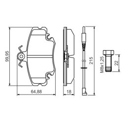 Jeu de plaquettes de frein BOSCH 0986494522 pour ALPINE, DACIA, LADA, PEUGEOT et plus encore...