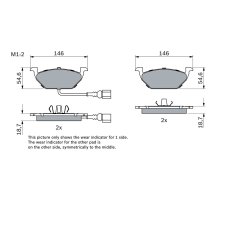 Jeu de plaquettes de frein BOSCH 0986494524 OE 1J0698151D BOSCH