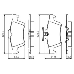 Jeu de plaquettes de frein BOSCH 0986494528 pour CHEVROLET, CITROEN, FORD et plus encore... BOSCH