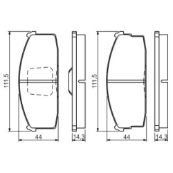 Jeu de plaquettes de frein BOSCH 0986494530 pour NISSAN OE DA06M-D1485 BOSCH