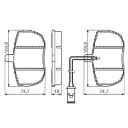 Brake Pad Set BOSCH 0986494535 OE Ref 6567001