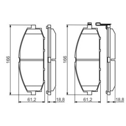 Brake Pad Set BOSCH 0986494560 OE Ref D1060 VC291