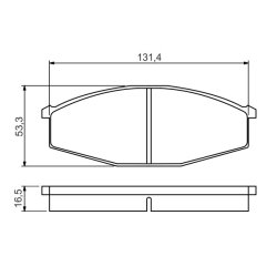 Jeu de plaquettes de frein BOSCH 0986494566 OE D1060C7192