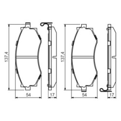 Brake Pad Set BOSCH 0986494571 OE Ref AY040 NS052