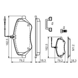 Jeu de plaquettes de frein BOSCH 0986494585 pour CITROËN, PEUGEOT OE 425294 BOSCH