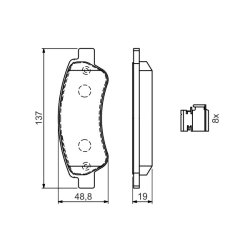 Plaquettes de frein BOSCH 0986494604 pour CITROËN, FIAT, PEUGEOT OE 71772817 BOSCH