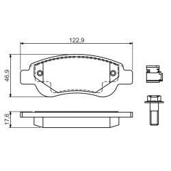 Brake Pad Set BOSCH 0 986 494 606 OE Ref 425327
