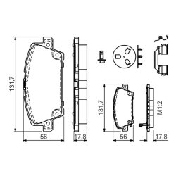 Jeu de plaquettes de frein BOSCH 0986494611 pour HONDA CIVIC OE 45022-SMG-E00 BOSCH