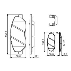 Jeu de plaquettes de frein BOSCH 0986494631 pour HYUNDAI, KIA, SSANGYONG BOSCH
