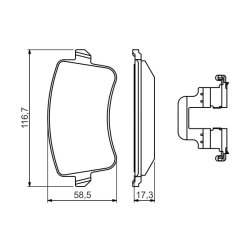 Jeu de plaquettes de frein BOSCH 0986494637 pour AUDI A4, A5, Q5 OE 8K0698451 BOSCH