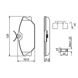Plaquettes de frein BOSCH 0986494656 pour RENAULT, référence d'origine 410604441R BOSCH