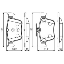 Jeu de plaquettes de frein BOSCH 0986494658 pour AUDI, CUPRA, SEAT, SKODA, VW OE 3QF698451 BOSCH
