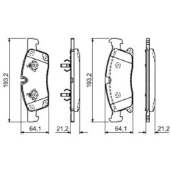 Jeu de plaquettes de frein BOSCH 0986494672 pour MERCEDES OE A0004208804 BOSCH