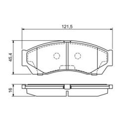 Jeu de plaquettes de frein BOSCH 0986494681 pour ROVER CITYROVER OE 277942100114