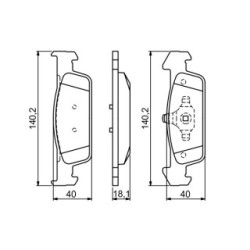 Brake Pad Set BOSCH 0986494697 OE Ref 41 06 096 46R