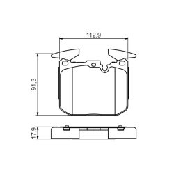 Jeu de plaquettes de frein BOSCH 0986494701 OE 34106878878 BOSCH