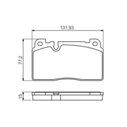 Plaquettes de frein BOSCH 0986494702 pour AUDI Q5 OE 8R0698151AB BOSCH