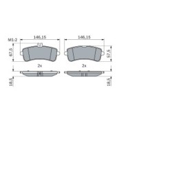 Brake Pad Set BOSCH 0986494764 OE Ref A 000 420 35 02