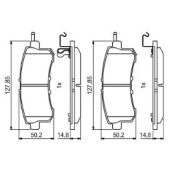 Jeu de plaquettes de frein BOSCH 0986494778 pour INFINITI, NISSAN QX56, QX80, PATROL BOSCH
