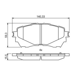 Brake Pad Set BOSCH 0986494793 OE Ref GHY13328Z