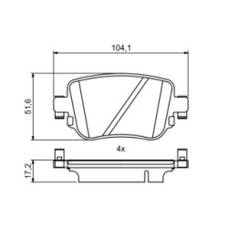 Brake Pad Set BOSCH 0986494797 OE Ref 5Q0 698 451 B