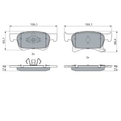 Brake Pad Set BOSCH 0986494823 OE Ref 95517029 BOSCH