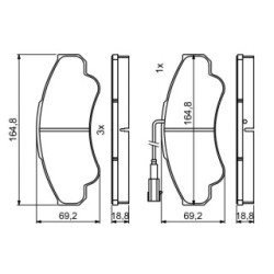 Plaquettes de frein BOSCH 0986494850 pour CITROËN, PEUGEOT JUMPER, BOXER OE 4254C2 BOSCH
