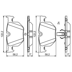 Jeu de plaquettes de frein BOSCH 0986494862 pour BMW X6 OE 34216776937 BOSCH