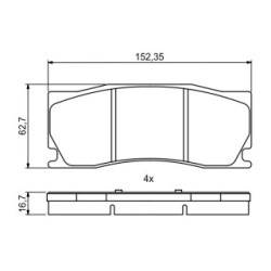 Brake Pad Set BOSCH 0986494868 OE Ref C2P 15991