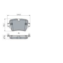Jeu de plaquettes de frein BOSCH 0986494874 pour JAGUAR XJ OE C2D49907 BOSCH