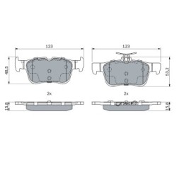 Brake Pad Set BOSCH 0986494888 OE Ref DG9C2M007AA