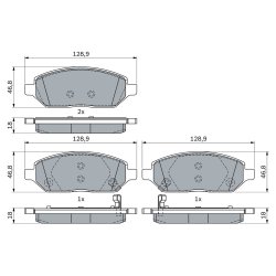 Brake Pad Set BOSCH 0 986 494 906 OE Ref 42439338