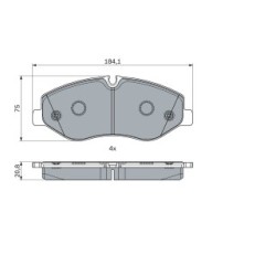 Brake Pad Set BOSCH 0986494914 OE Ref A 447 420 02 20