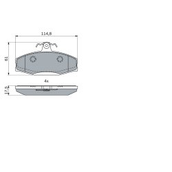 Plaquettes de frein BOSCH 0986494924 pour SKODA, VW OE 6U0698151E BOSCH